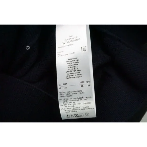 Giorgio Armani Cashmere Blend Navy Blue Woven Sweater Sz 38 BRAND NEW